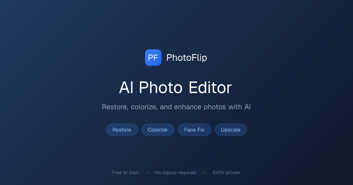 AI Photo Editor Online | PhotoFlip